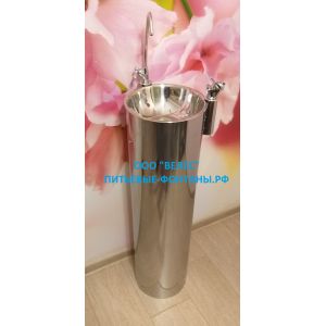 Фонтан питьевой антивандальный ФП-700А (чаша 300 мм) с краном поилкой